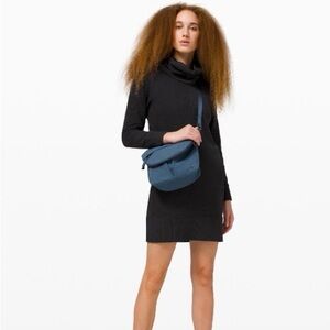 Lululemon Athletica Black Turtleneck Sweater Dress